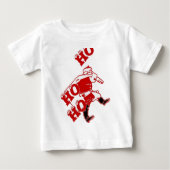 Rood en wit Santa Walking Ho Ho Art Print (Voorkant)