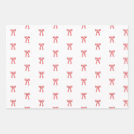 Rood en Wit Satijn Bogen Rood Candy Cane Stripe Bo Inpakpapier Vel