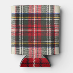 Rood en wit Schotse tartan plaid. Blikjeskoeler