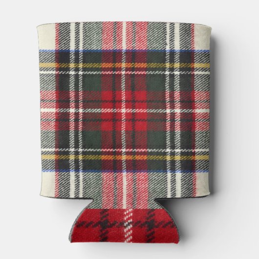 Rood en wit Schotse tartan plaid. Blikjeskoeler (Achterkant)