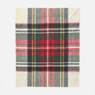 Rood en wit Schotse tartan plaid. Fleece Deken