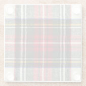 Rood en wit Schotse tartan plaid. Glazen Onderzetter (Achterkant)