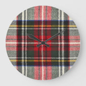 Rood en wit Schotse tartan plaid. Grote Klok (Voorkant)