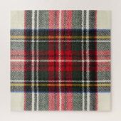 Rood en wit Schotse tartan plaid. Legpuzzel (Verticaal)