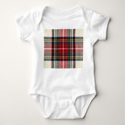 Rood en wit Schotse tartan plaid. Romper (Voorkant)
