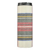 Rood en wit Schotse tartan plaid. Thermosbeker (Achterkant)