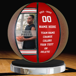 Rood en wit Senior Gift Ideeën voor Basketball Basketbal