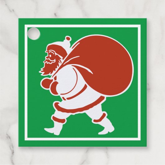 Rood en wit Sinterklaas Bedankjes Labels (Voorkant)