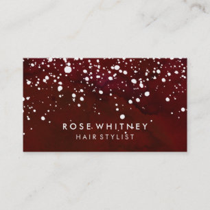 Rood en wit sneeuwcreatief Visitekaartje