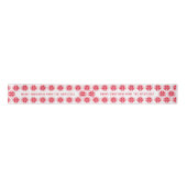 Rood en Wit Sneeuwvlok Custom Vrolijk Kerstfeest Lint (Voorkant)