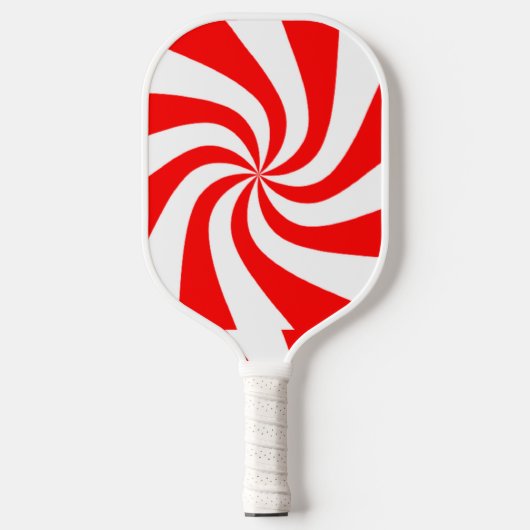Rood en wit snoep pickleball paddle (Voorkant)