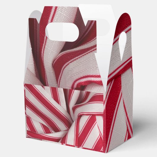 Rood en wit snoep strepen bedankdoosjes (Geopend)