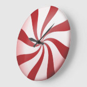 Rood en wit Snoep wandklok Grote Klok (Hoek)
