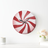 Rood en wit Snoep wandklok Grote Klok (Huis)