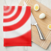 Rood en wit Snoep wervelkolom Theedoek (Quarter Fold)