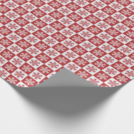 Rood en wit snowflake papier (Hoek)