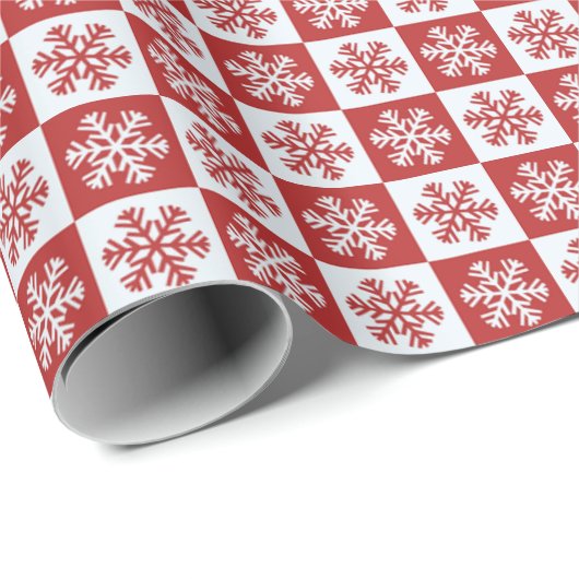 Rood en wit snowflake papier (Rol Hoek)