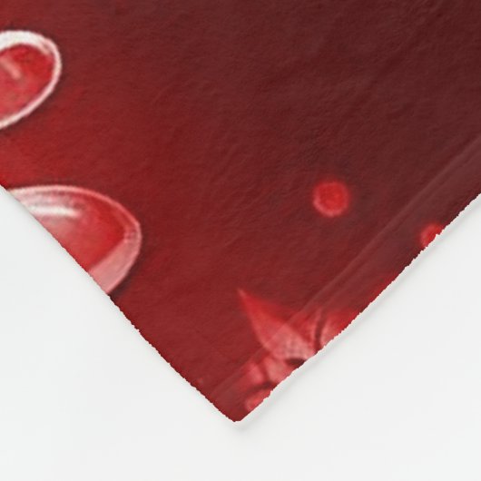 Rood en wit Snowflake patroon Fleece Deken (Hoek)