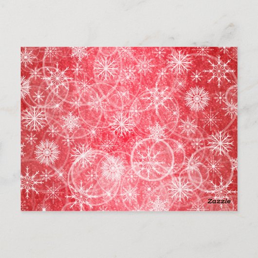 Rood en wit Snowflakes Tabelnummer Kaart (Achterkant)