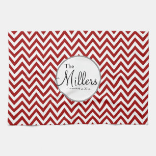 Rood en wit, speciaal ontworpen Dish Towel Theedoek