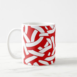 💫 Rood en wit Spiralé 🎨 Koffiemok
