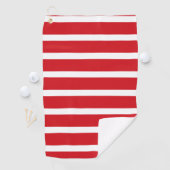 Rood- en wit strempatroon golfhanddoek (Insitu)