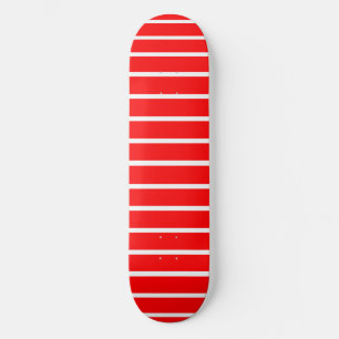 Rood en wit strepen ontwerp skateboard