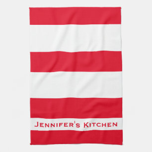 Rood en wit Stripe Kitchen Toweldoeken Theedoek