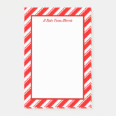 Rood en wit Striped Douane Post-its Post-it® Notes (Voorkant)