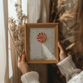 Rood en Wit Swirl Lollipop Kerst Snoep Poster