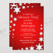 Rood en Wit Thema Kerstfeest Kaart (Voorkant / Achterkant)