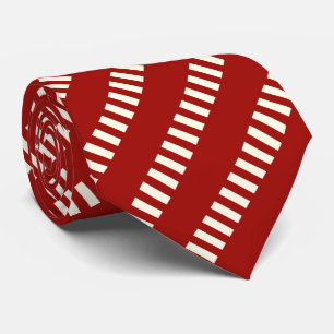 Rood en wit uniek patroon stropdas