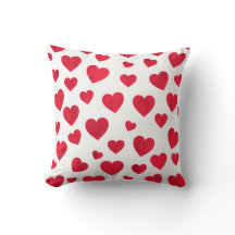 Rood en wit Valentijnsdag Pillow met rood geluid