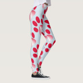 Rood en wit verloop dierpoot leggings (Rechts)