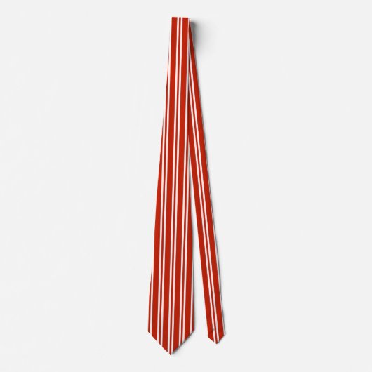 Rood en wit, verticaal gestreept stropdas (Voorkant)