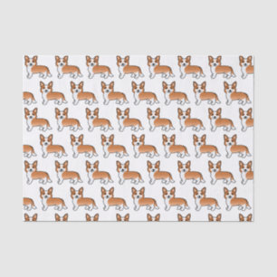 Rood en wit vest Cardigan Welsh Corgi hondenpatroo Tissuepapier
