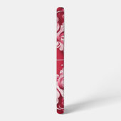 Rood en Wit Victoriaans Ontwerp Samsung Galaxy Hoesje (Linkerkant)