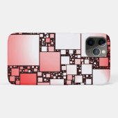 Rood en Wit Vierkant Dansende iPhone Case (Achterkant (horizontaal))