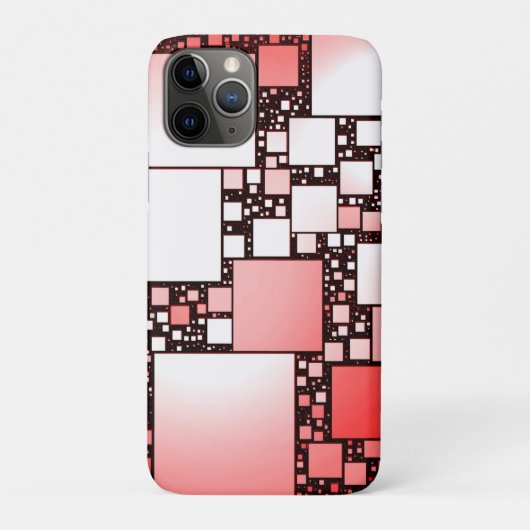 Rood en Wit Vierkant Dansende iPhone Case (Achterkant)
