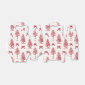 Rood en wit vintage kerstcadeau bedankdoosjes (Uitgevouwen)