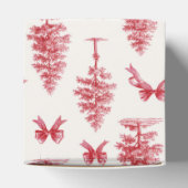 Rood en wit vintage kerstcadeau bedankdoosjes (Bovenkant)