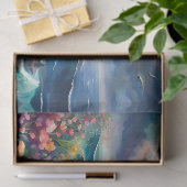 Rood en wit Vuurtoren Bloementuin Stormachtig Zee Tissuepapier (Geschenk)