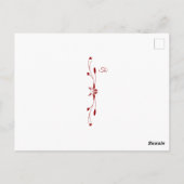  Rood en Wit Waterverf Landelijke Keuken Briefkaart (Achterkant)