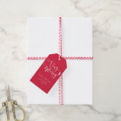 Rood en Wit Zeer Vrolijk Kerstcadeau Labels Cadeaulabel (Met Touw)