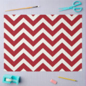 Rood en wit Zig Zag Stripes Kerstmis Tissuepapier (Craft)