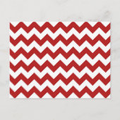 Rood en wit Zigzag Briefkaart (Voorkant)