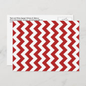 Rood en wit Zigzag Briefkaart (Voorkant / Achterkant)