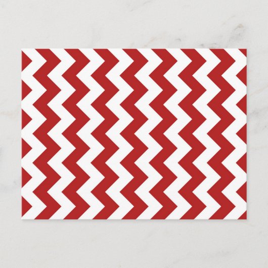 Rood en wit Zigzag Briefkaart (Voorkant)