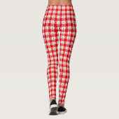 Rood- en witgingham-controles met mieren leggings (Achterkant)