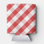 Rood- en witgingham-patroon blikjeskoeler (Achterkant)